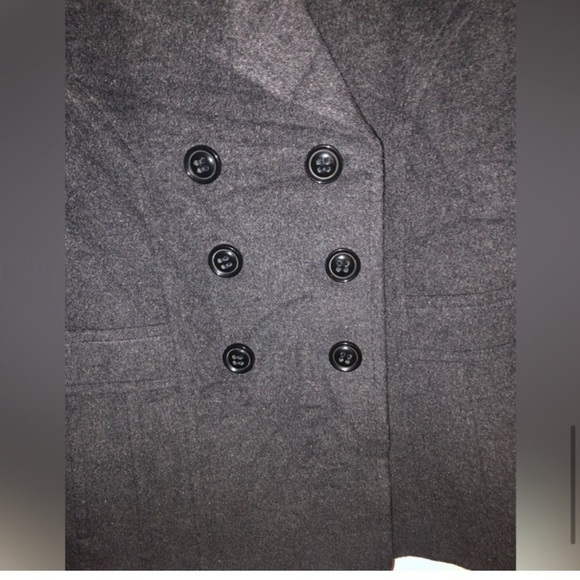 Wool Cashmere blend Tailored double breasted pea coat Size Large P - Picture 8 of 16